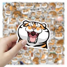 10/50/100PCS Cute Funny Anime Tiger Animal Graffiti Sticker Laptop Guitar Luggage Phone Office Waterproof Sticker Decal Kid Toy