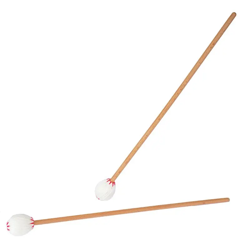 

Marimba Mallets, Uspacific 1 Pair Medium Hard Yarn With Beech Handle Medium Hard for Percussion Marimba Playing