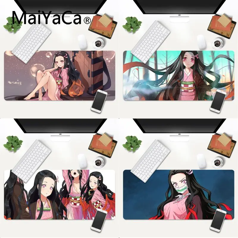 

Винтажный крутой Комфортный коврик для мыши Kamado Nezuko girl, игровой коврик для мыши, размер 400x900x2 мм