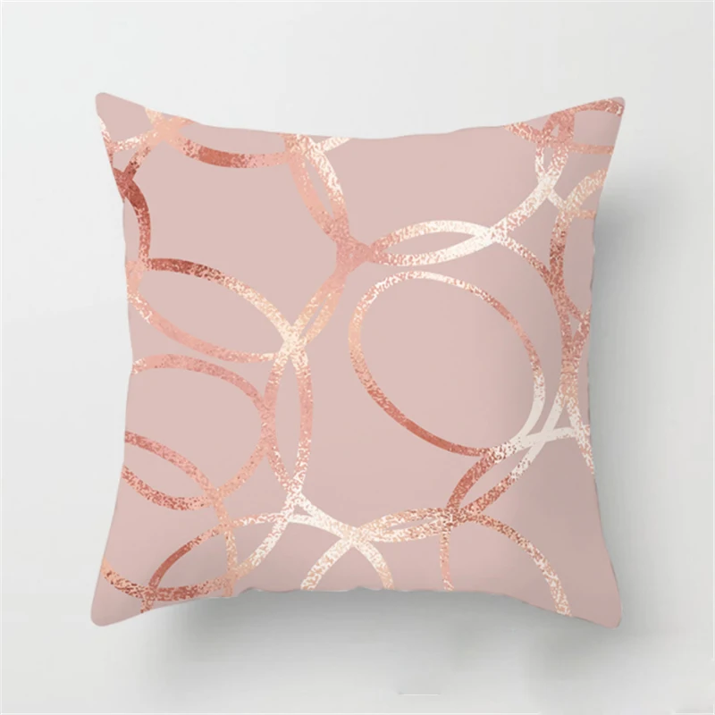 Геометрические абстрактные наволочки с цветочным орнаментом из золотистого бархата для декора дома, дивана и автомобиля.
