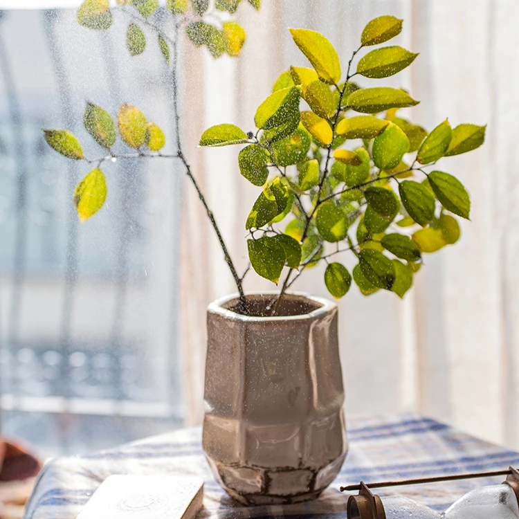 

Светильник лая Роскошная ваза, современный керамический геометрический контейнер, украшения для стола с цветочной композицией, украшения ...