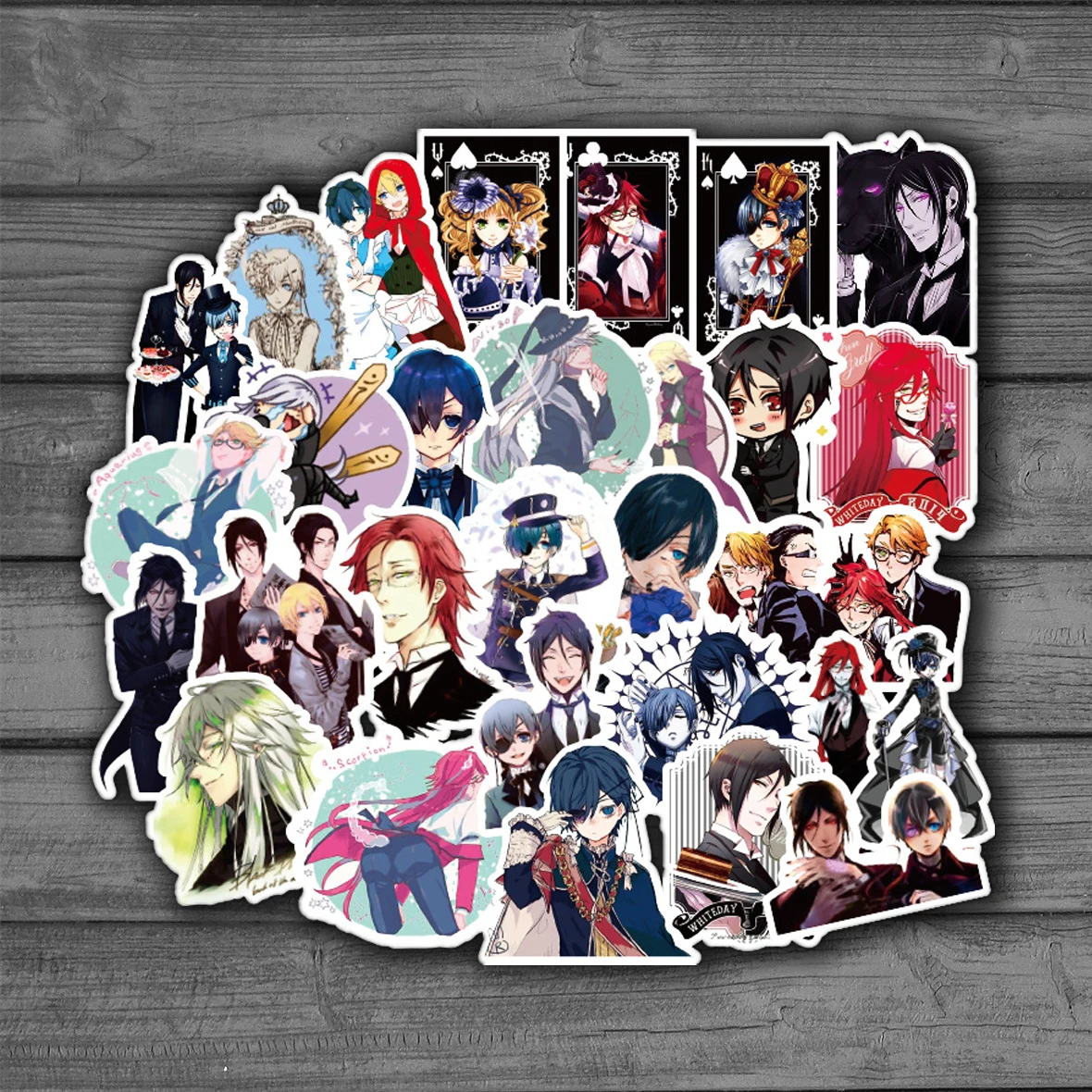 Стикеры аниме Черный Батлер для гитары игрушки сделай сам велосипеда мотоцикла