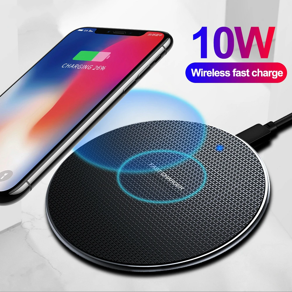 10 Вт USB Qi Беспроводное зарядное устройство для iPhone 11 Pro XS Max XR X 8 Plus быстрая