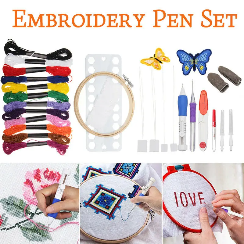 Набор инструментов для шитья DIY Магическая ручка вышивки набор пробивных игл с 12