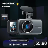 obdpeak m8 ultra hd 2160p 3 car dvr dashcam 4k recording camera dvr night vision wdr sony imx415 1080p rearview camera 24h park