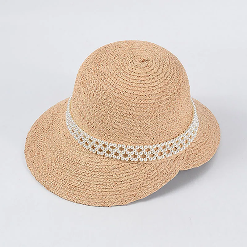 Шляпа от солнца Fibonacci из рафии Женская Соломенная пляжная Панама с широкими