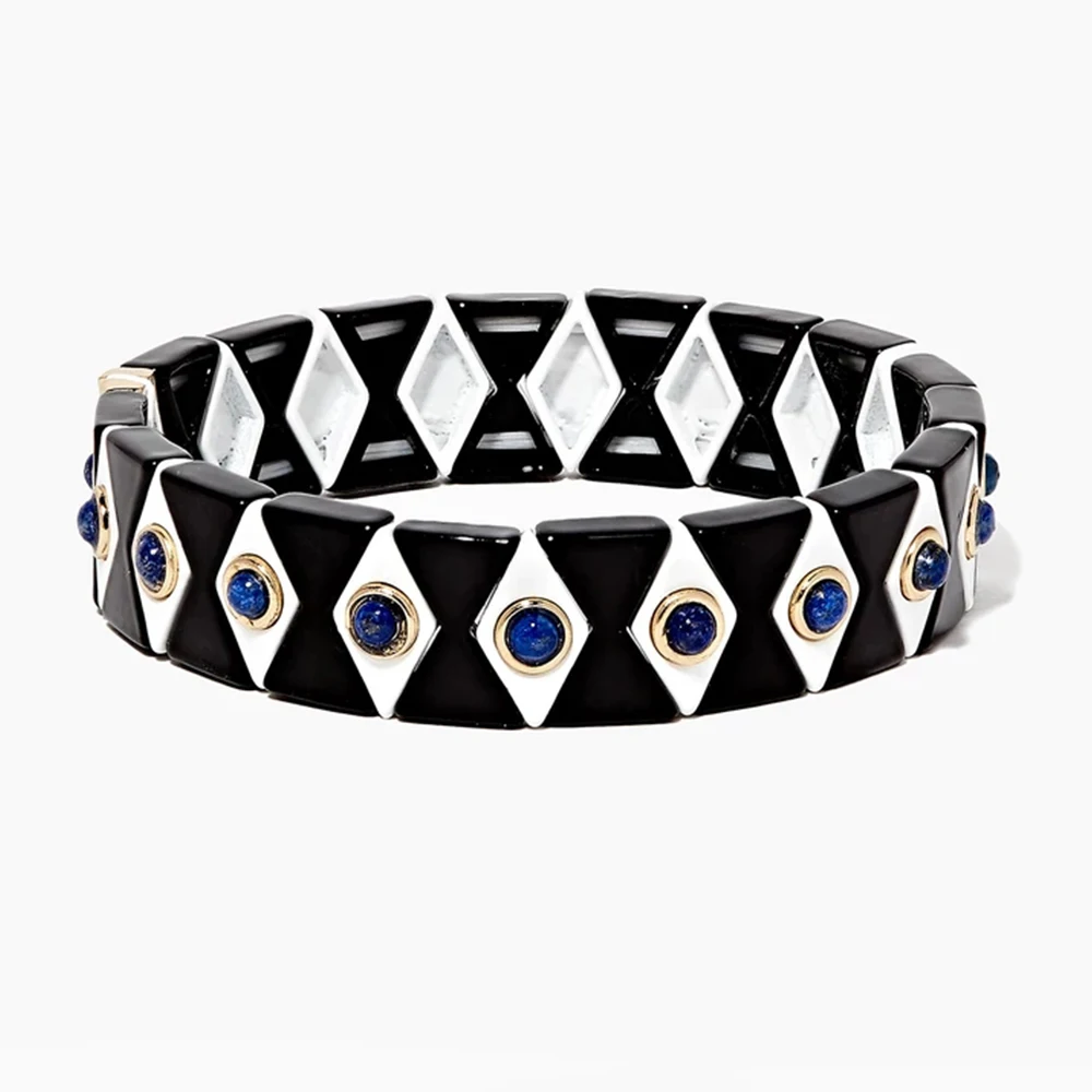 Эмалированный браслет kelich из сплава с бусинами|Плетеные браслеты| |