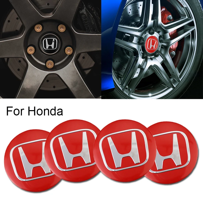 4 шт. 56 мм автомобильные Стикеры для колес наклейки Honda Fit узел значок HRV Jazz CRV Odyssey