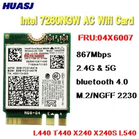 huasj intel wireless ac7260 7260ngw ac 867m wifi bt 4 0 network card for lenovo t440 x240 b40 b50 y40 y70 y50 fru 04x6007