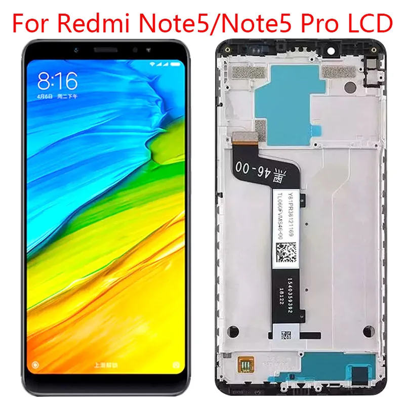 

ЖК-дисплей для Xiaomi Redmi Note 5 Pro с сенсорным экраном и дигитайзером в сборе, сменный ЖК-дисплей для Xiaomi Redmi Note5, 100% оригинал