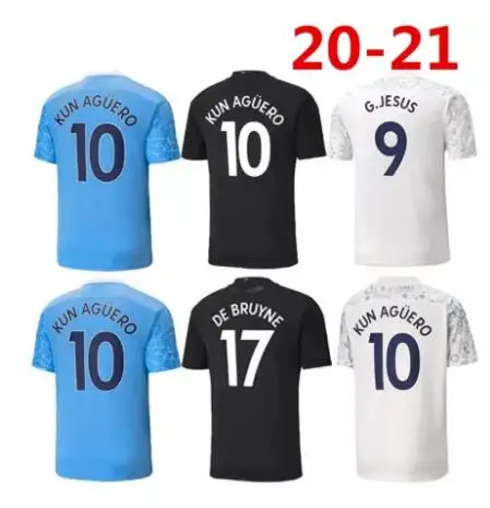 

Calidad tailands 2021 FC manchester de ftbol de la ciudad de jersey de KUN Agero DEBRUYNE G Camiseta de ftbol de Jess para