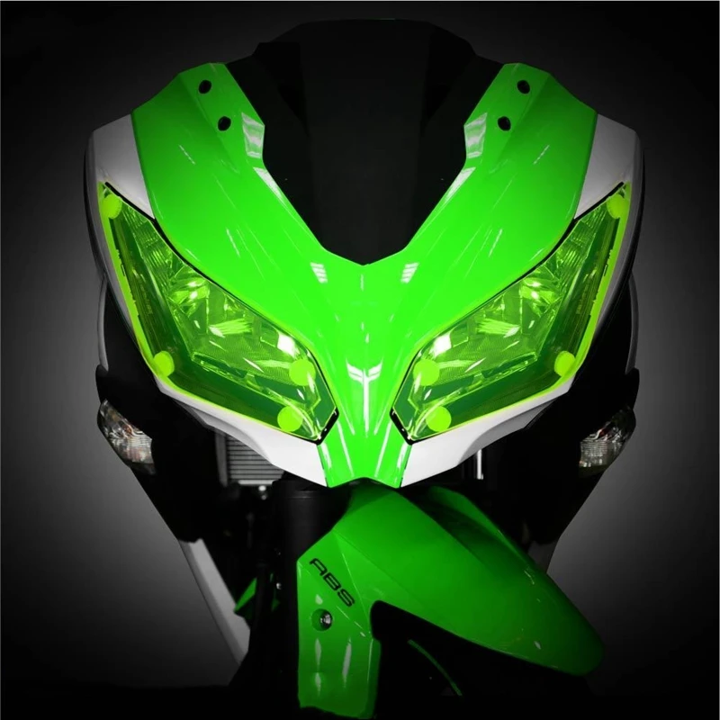 

For KAWASAKI NINJA 300 250 NINJA300 NINJA250 Motorcycle Front Headlight Screen Guard Lens Cover Shield Protector