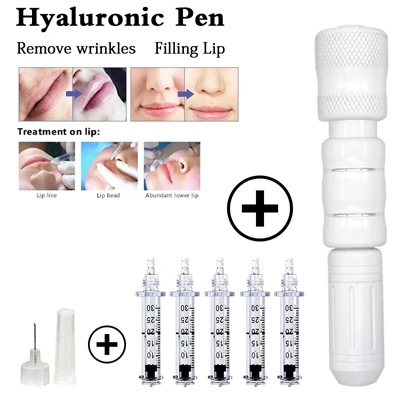 white pen set 0,3 мл Регулируемый неинвазивный ингалятор гиалуроновая ручка кислота губы стабилизатор инжектор без игл инъекции гиалурон пистолет HA ручка - Номер модели: white pen set
