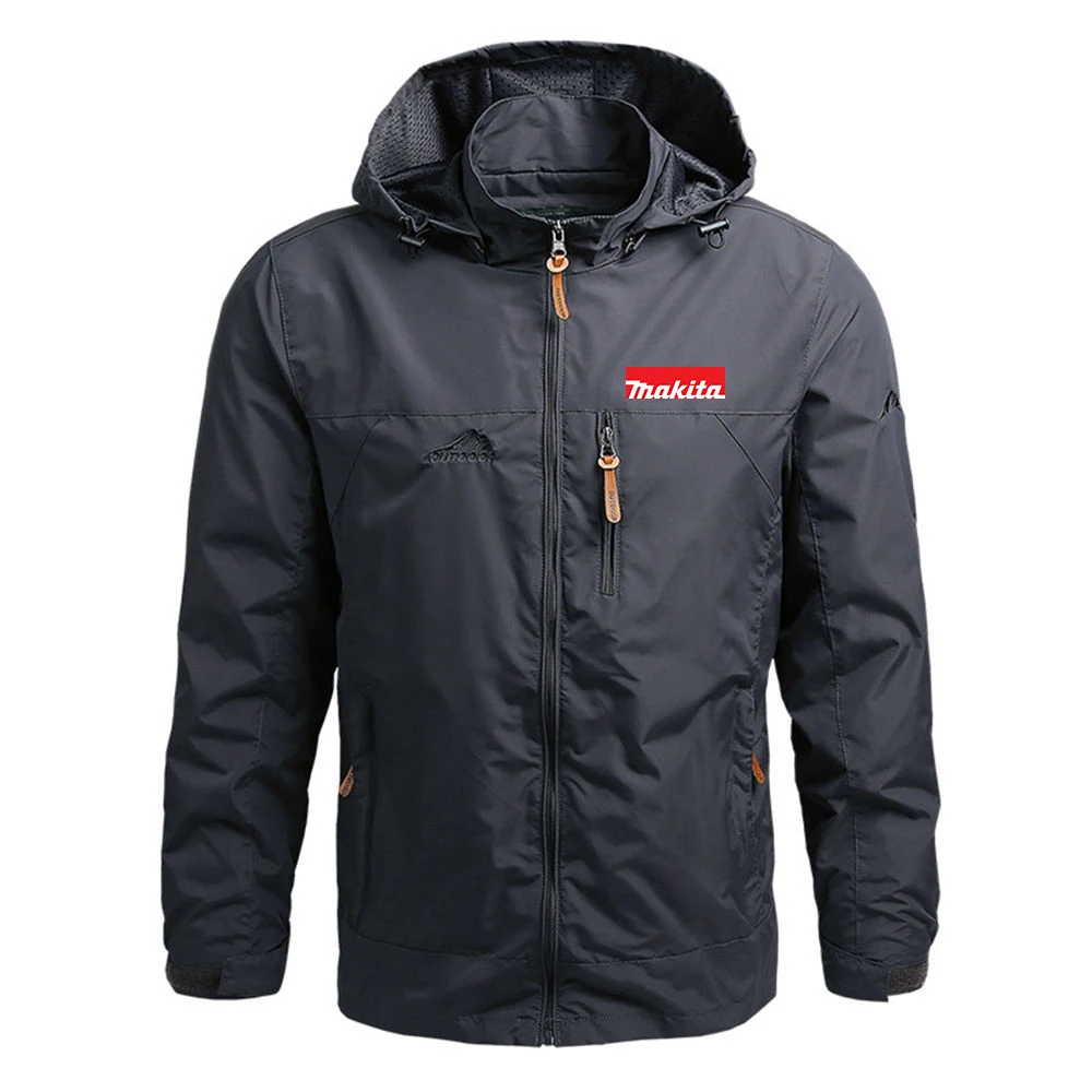 

2021 Spring and Autumn Makita Men Fashion Zipper Custom Comfortable Printing England Style Movement Fitness Windproof Style Jack