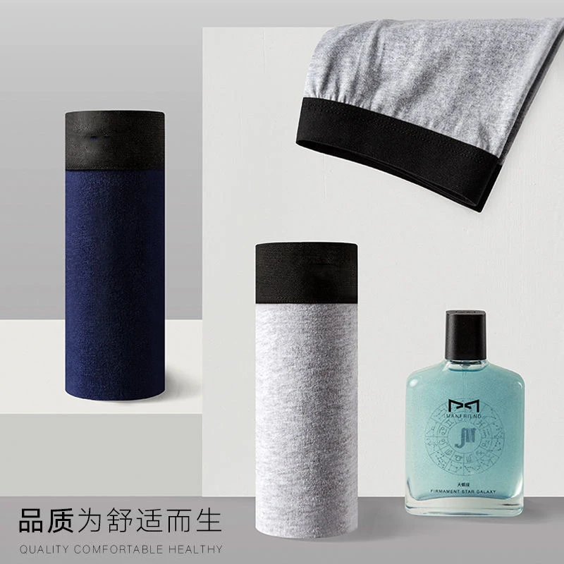 4pcs/Lot Male Panties Cotton Men's Underwear Boxers Breathable Man Boxer Solid Underpants Comfortable Brand Shorts