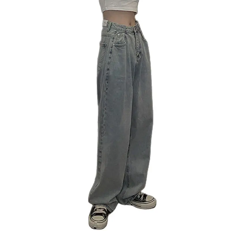 

Blue Grunge Wide Leg Jeans Women Streetwear Wide Low Rise Pants Vintage Clothes Denim Trousers Pantalones Anchos mujer Do Old
