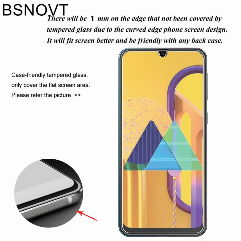 2 protectores de pantalla para Samsung Galaxy M30s vidrio templado para Samsung M30s pel&iacute;cula para Samsung M30s vidrio de 6,4 pulgadas BSNOVT-1