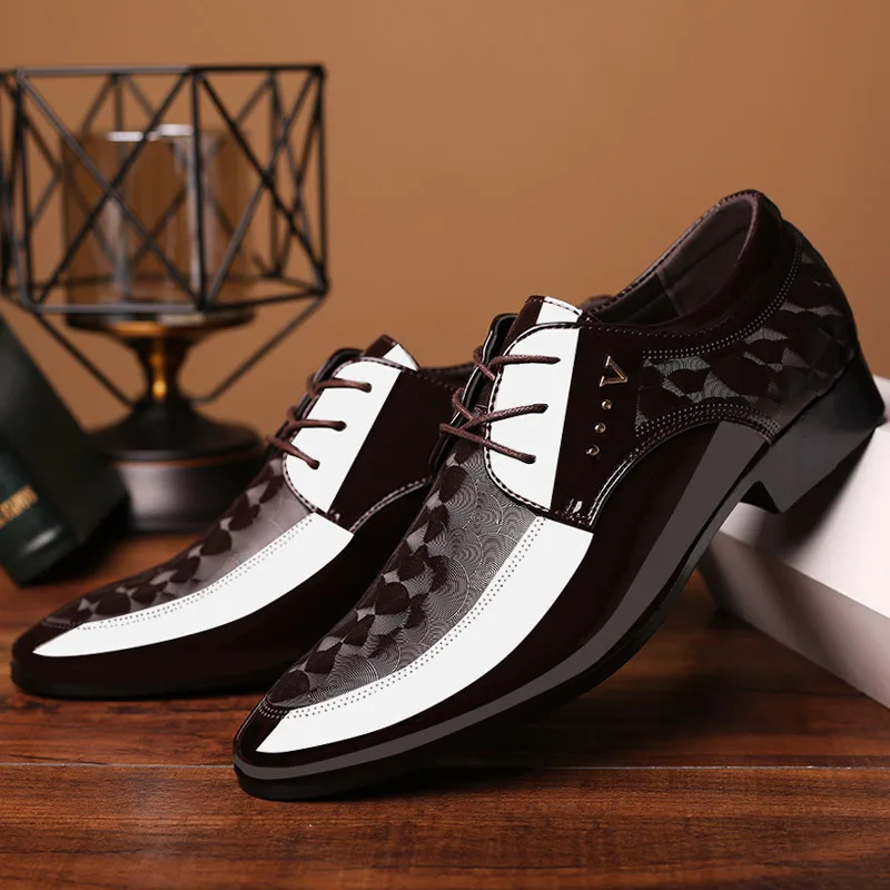 Men Platform Leather Casual Dress Shoes 2020 Trend Summer Fashion Non Slip Luxury Brand Plus Size Party Busines Comfortable