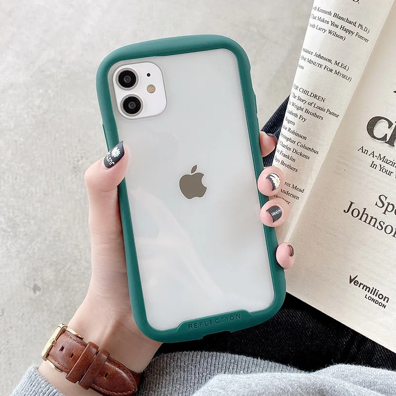 Чехол для телефона iFace прозрачный жесткий чехол iPhone 12mini 11 Pro Max модные чехлы задняя