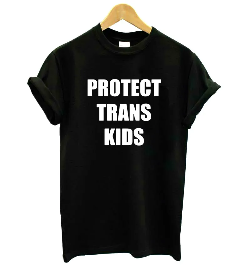 

Women T Shirt Protect Trans Kids Letters Print Tshirt Women Short Sleeve O Neck Loose T-shirt Ladies Summer Causal Tee Shirt