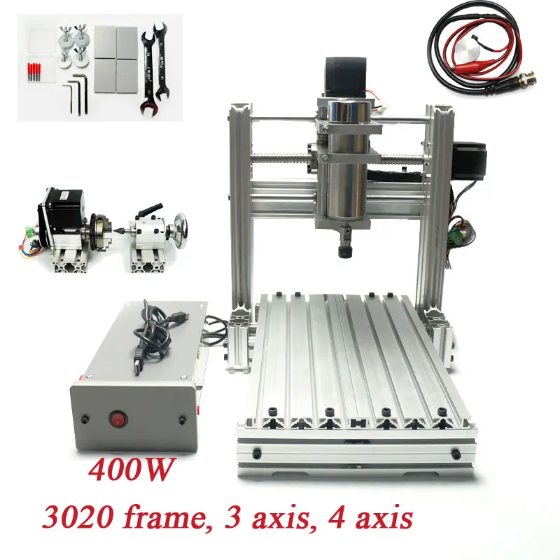 DIY CNC 3020 4 осевой мини станок для гравировки по дереву 2030 фрезерный с ЧПУ 3 Осями