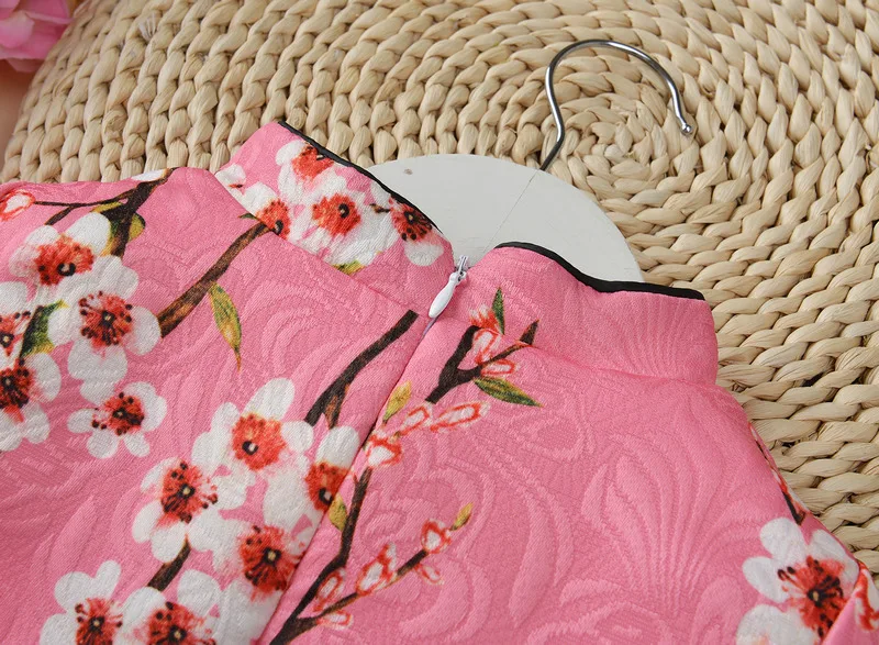 Модные дизайнерские осенние платья для девочек 2019 китайский Винтажный стиль