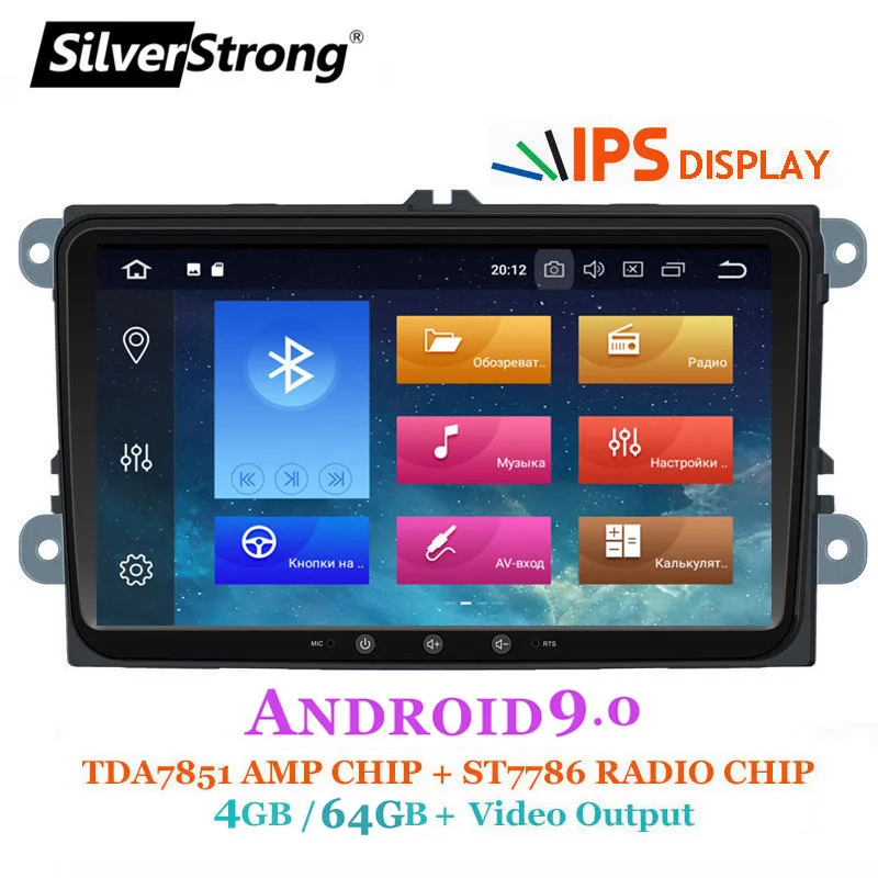 SilverStrong 2Din Android9.0 IPS Passat радио стерео для Volkswagen Golf6 Golf5 Стерео GPS Skoda Octavia 901|passat radio|passat