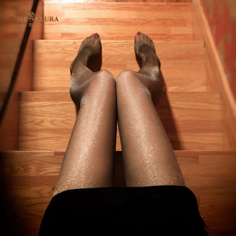 2021 очаровательные чулки с открытой закрытой промежностью сексуальные блестящие