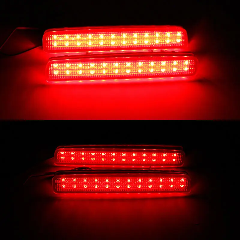 Автомобильный Светодиодный отражатель заднего бампера стоп светильник задний