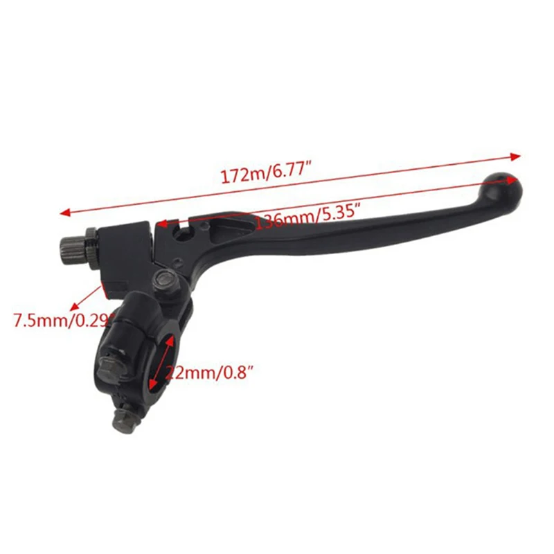 

22mm 7/8-inch Left Aluminum Alloy Clutch Lever Handle Suitable for Pit Bike ATV