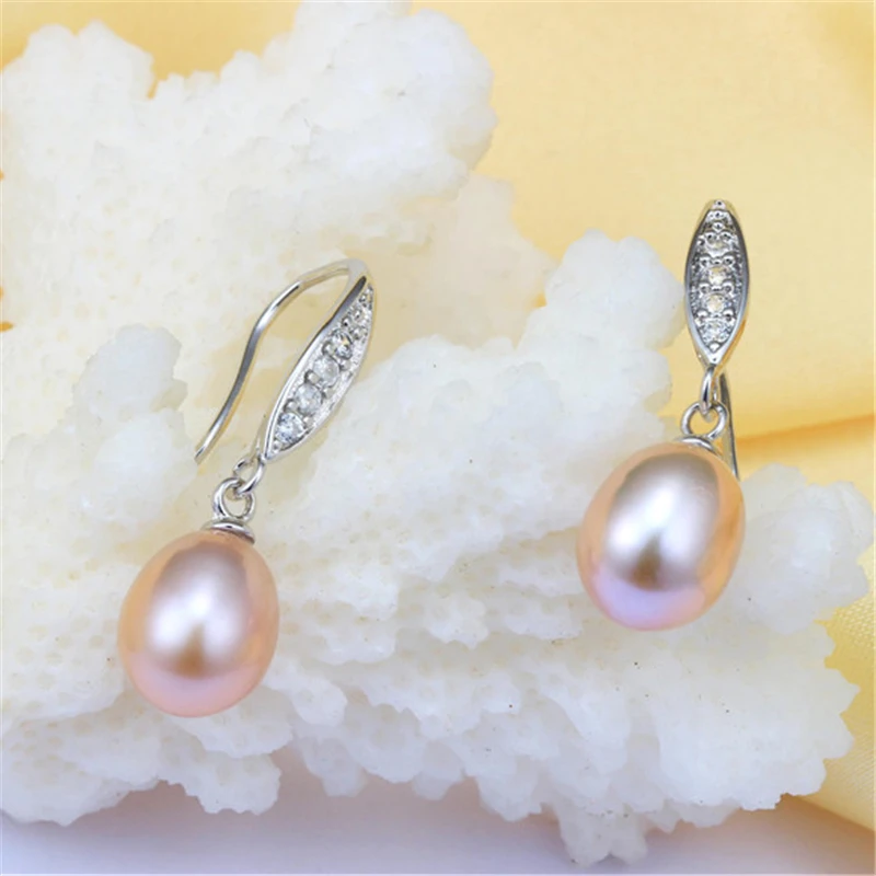 Высокое качество жемчужные серьги 925 стерлингового серебра для женщин 100%