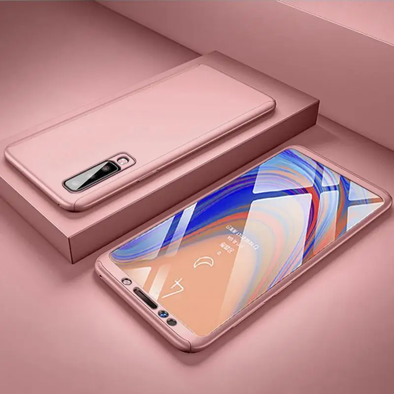 Rosegold 360 Полное покрытие чехол для samsung Galaxy A70 A60 A50 A40 A30 A20 A20E A10 Защита Чехол для samsung Note10 S8 S9 S10 плюс Чехол - Цвет: Rosegold