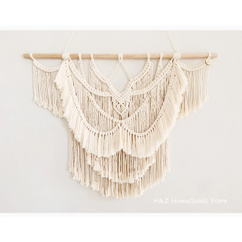 Макраме настенный гобелен ручной работы в богемном стиле домашний декор бохо для