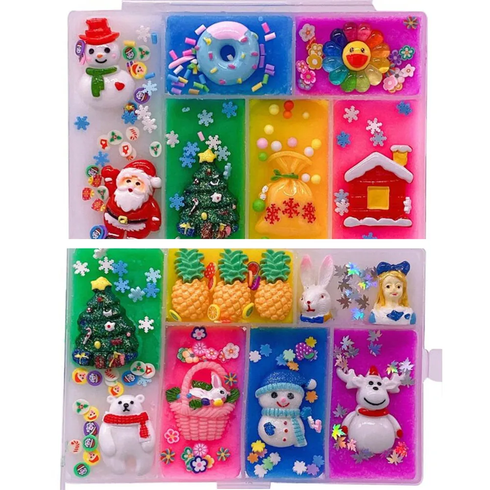 Смесь DIY облако хлопчатобумажная грязь Снеговик Хрустальный слайм снятие