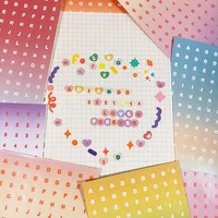 3pcset ins hot kawaii gradient letter number stickers scrapbooking collage diary plan deco tool korean stationery stickers