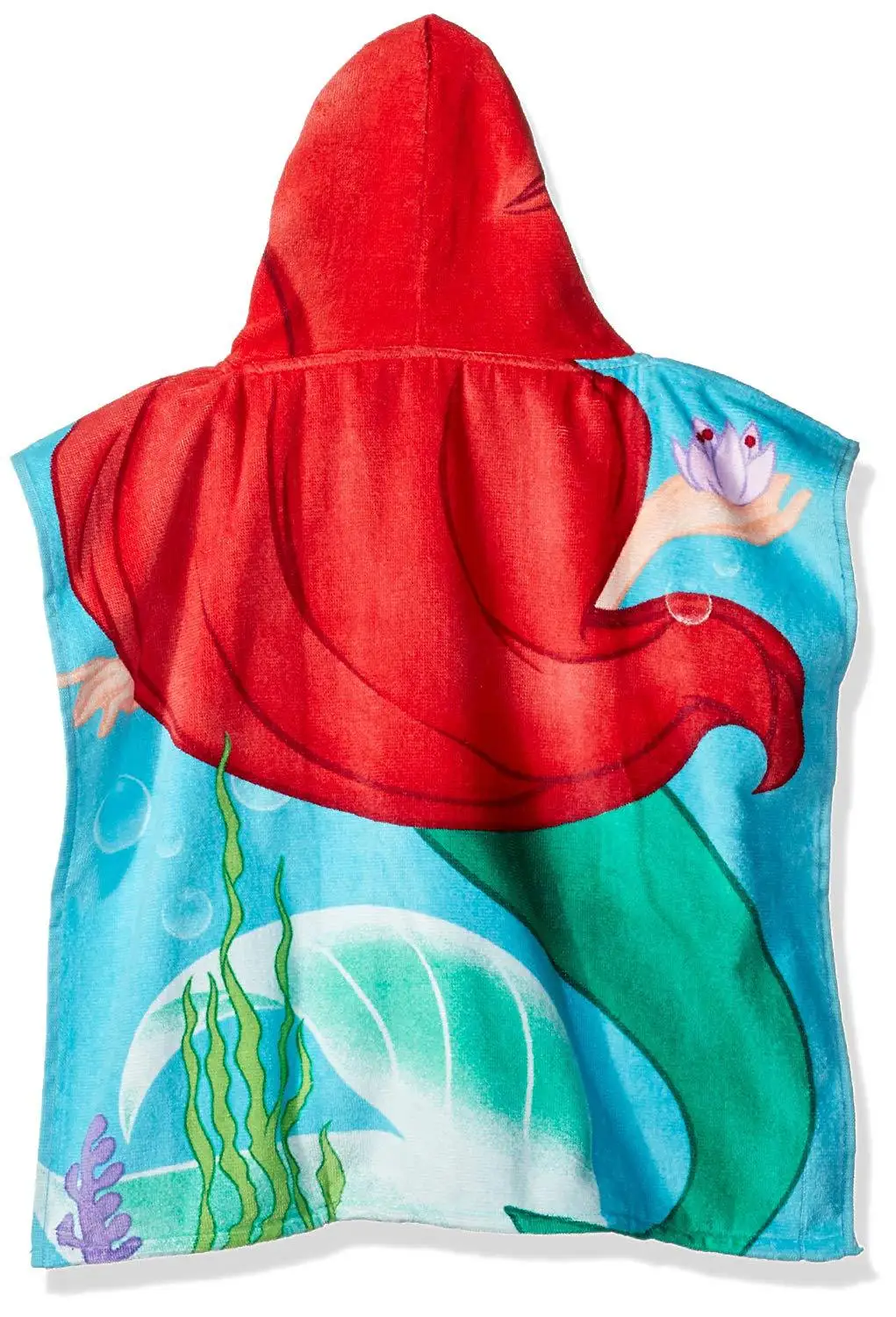 Пляжное полотенце с цифровым принтом детское из микрофибры банное капюшоном