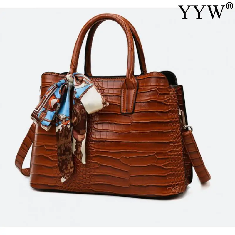 

High Quality Crocodile Pattern Bucket Bag Crossbody Bags for Women 2021 Fashion Purses Handbags Luxury Female Designer Bag Brand