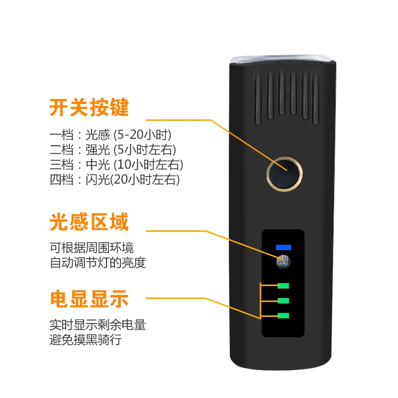 

Usb Rechargeable Bicycle Light Battery Power Bank Novelty Bicycle Light Front Cycle Accessories Fietslicht Headlight BD50BL