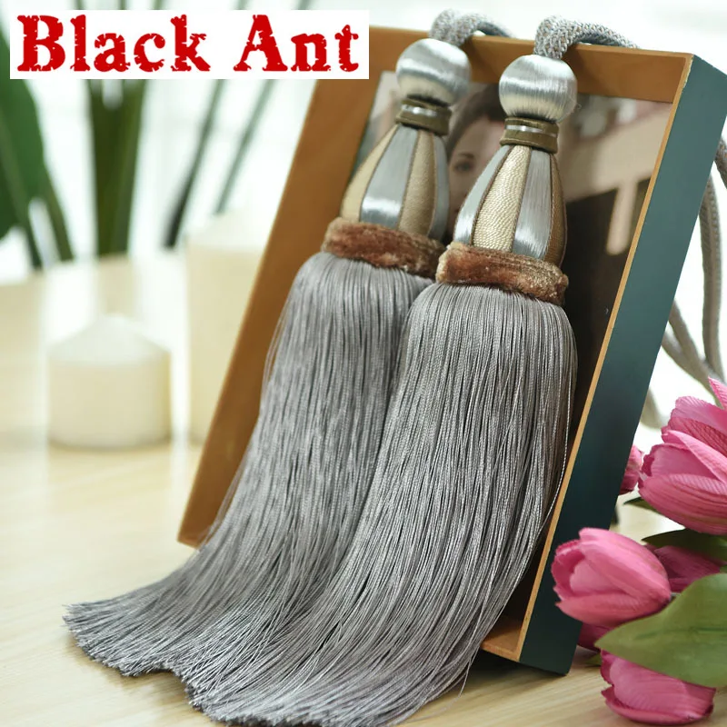 Аксессуары для занавесок с кисточкой серые ремни держатель штор завязки синие