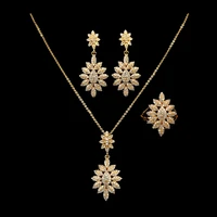 jewelry sets hadiyana elegant charms gift necklace earrings and ring 3pcs set anniversary jewelry cubic zircon cn1744 bisuteria
