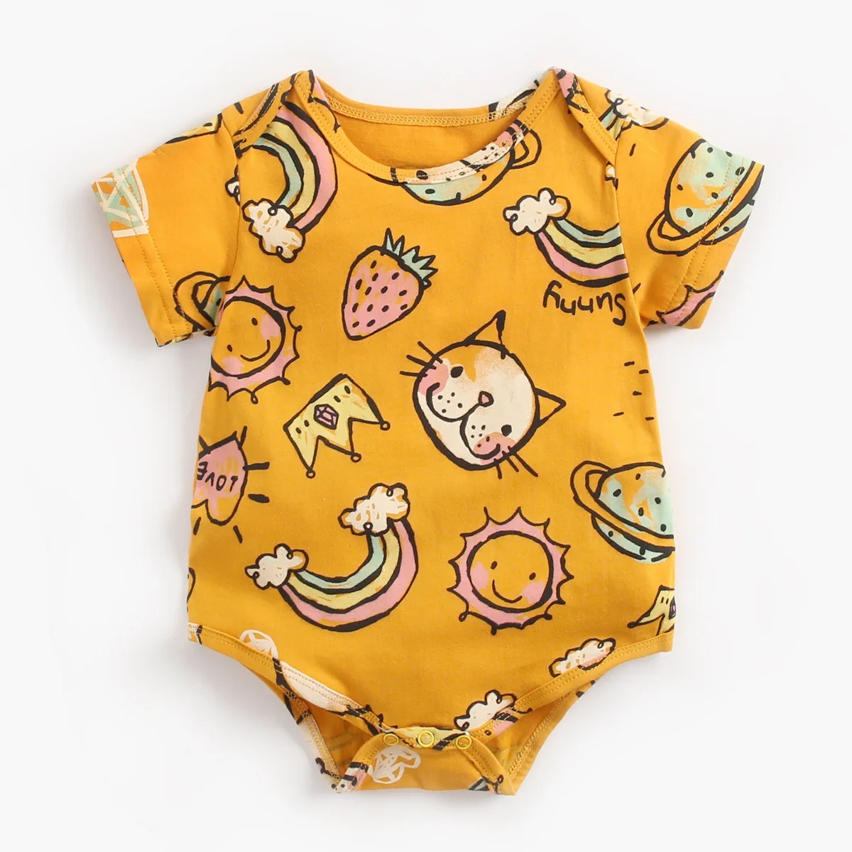 Body de verano para beb&eacute; reci&eacute;n nacido, ropa de moda para ni&ntilde;a y ni&ntilde;o, mono, ropa de algod&oacute;n de 0 a 36M, traje para ni&ntilde;a-1
