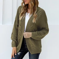 cardigan women 2021 winter sweater women solid oversized knitted cardigan long sleeved sweters for women