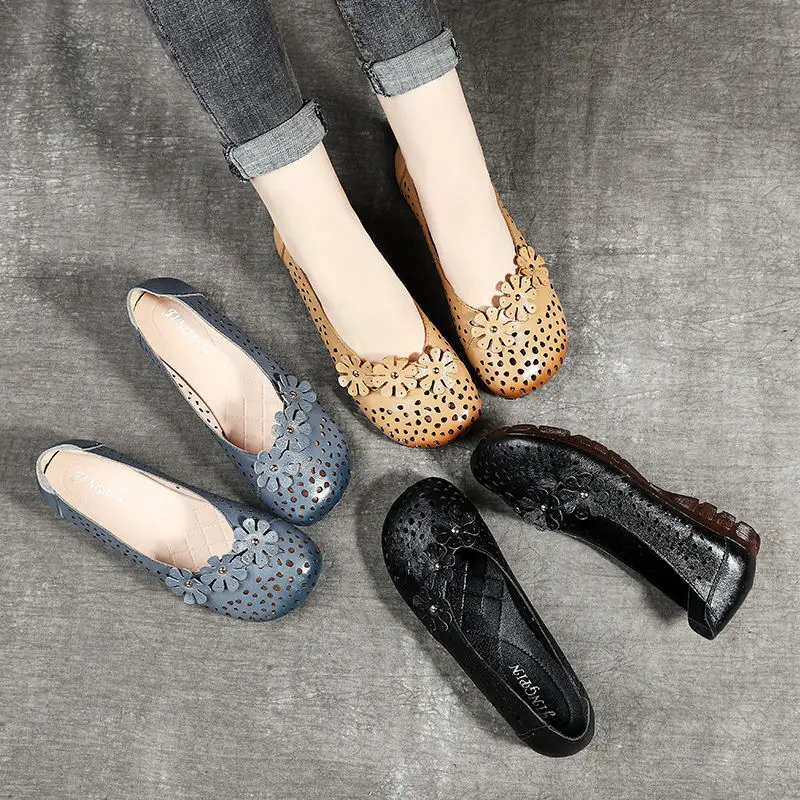 

2021 Summer new arrival vintage loafers genuine leather shoes women's flats oxford daily basic shoes ladies flats