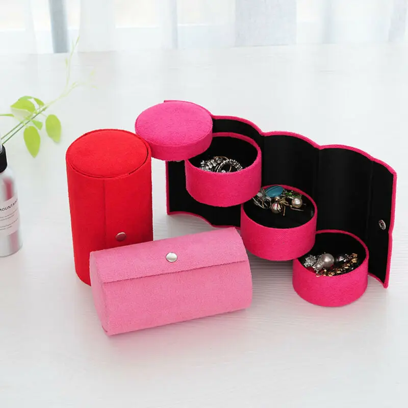 NEW Portable Jewelry Box 360° Rotating Necklace Bracelet Ring Storage Organizer | Дом и сад