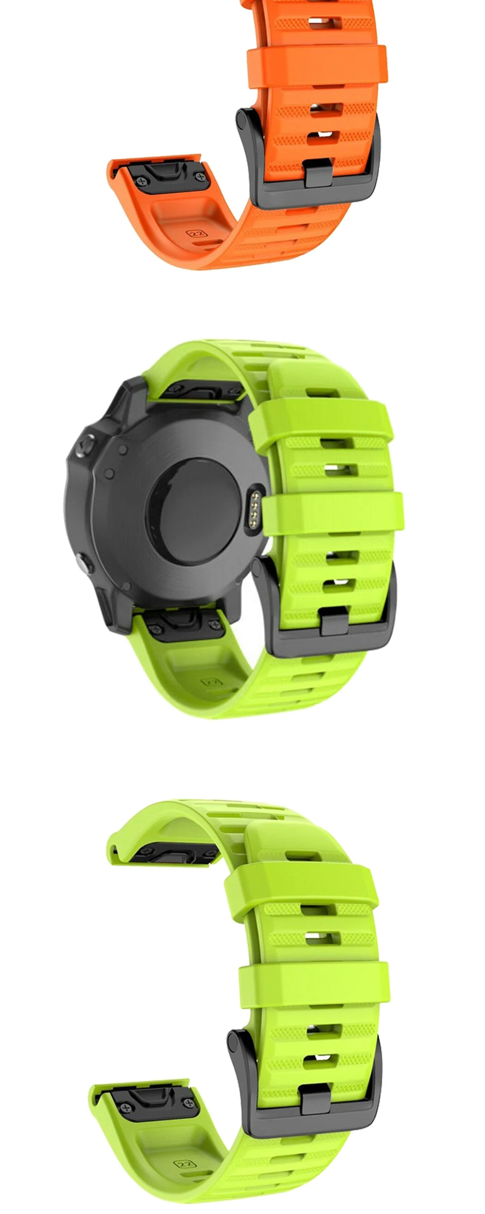 Ремешок для часов 26 22 20 мм ремешок для Garmin Fenix 5X6X6 6S Pro 5 5S Plus 3 3HR часы быстросъемный силиконовый ремешок Easyfit