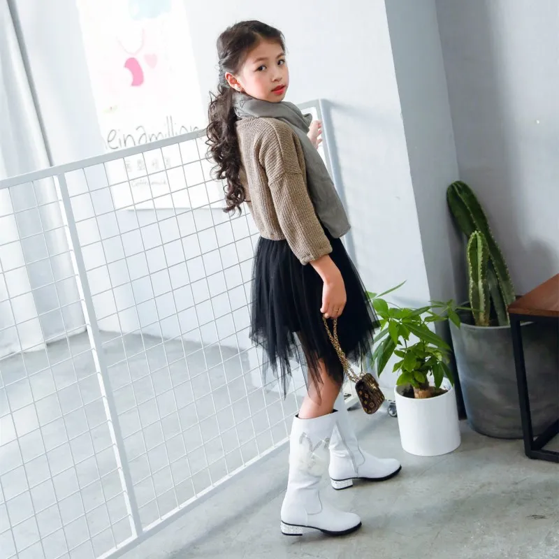 Детская обувь на зиму 2019 новые ботинки Мартенс кожаная для девочек Нескользящие