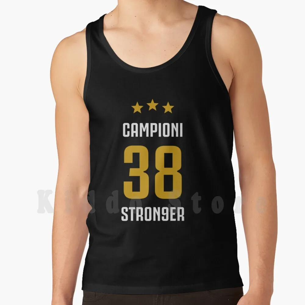 

Campioni 38 #stron9er Tank Tops Vest 100% Cotton Festeggiamenti Nove Volte Campione D Italia Scudetto Stronger 9 Scudetto
