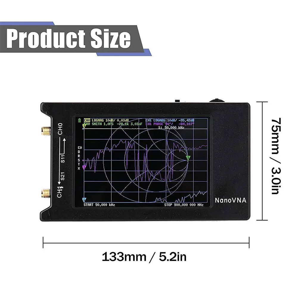 NEW Vector Network Analyzer Nanovna-H4 Antenna 50KHz~1.5GHz with 4&quotTouch Screen HF VHF UHF Wave Measuring Parameters Voltage |