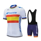 Новинка 2021, дышащая летняя командная веломайка Movistar с защитой от УФ-лучей, дышащая Спортивная майка для горных велосипедов, Мужская одежда для велоспорта