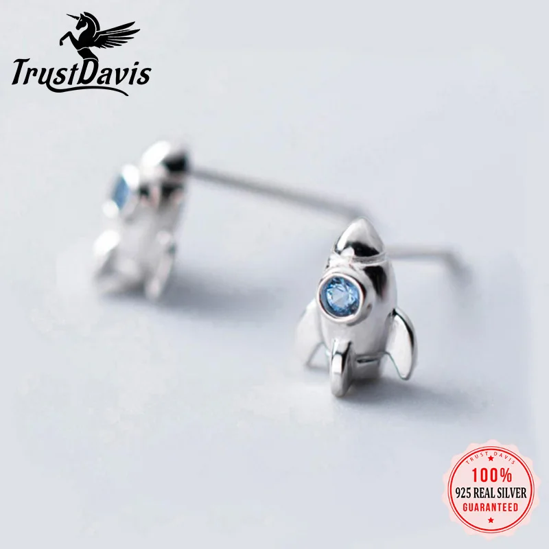 Серьги-гвоздики trustdave из Стерлингового серьги серебристого цвета Бижутерия 925